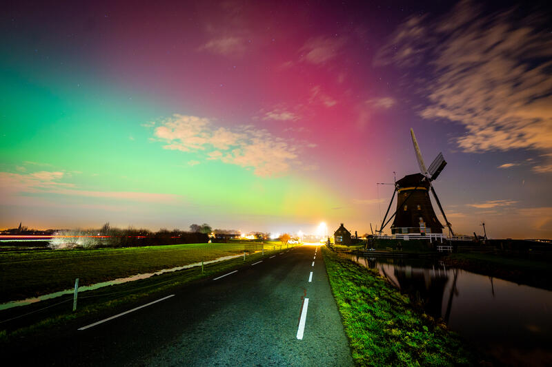 Northern Lights over the Netherlands
