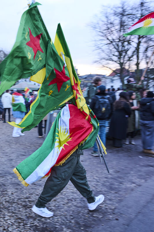 Kurds demonstrate in The Hague against attacks on Rojava
