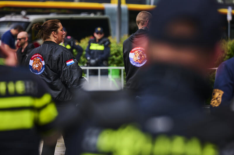 Anti-Asylum seeker center demonstration near the A12 Utrecht